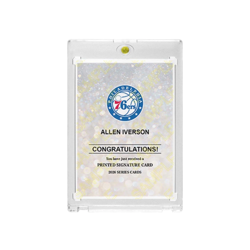 76ers Allen Iverson Retro Basketball Collectible Card with Display Case