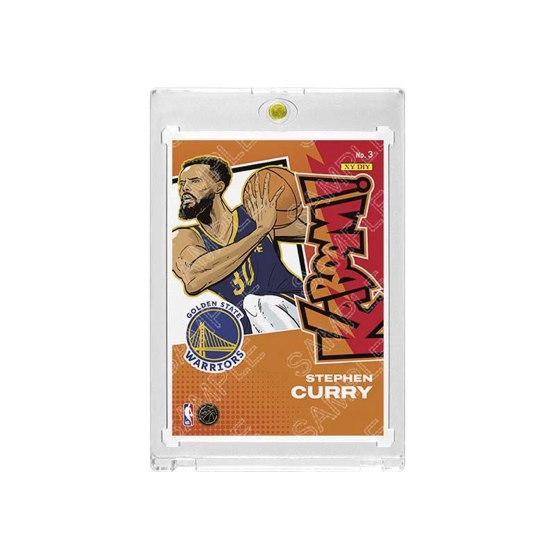 Warriors Stephen Curry Kaboom Style Fan Art Card with Display Case