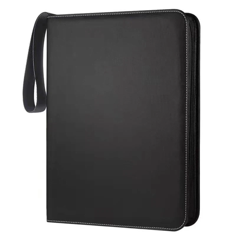PU Leather Zipper Card Binder, Large Capacity Trading Card Collection Album